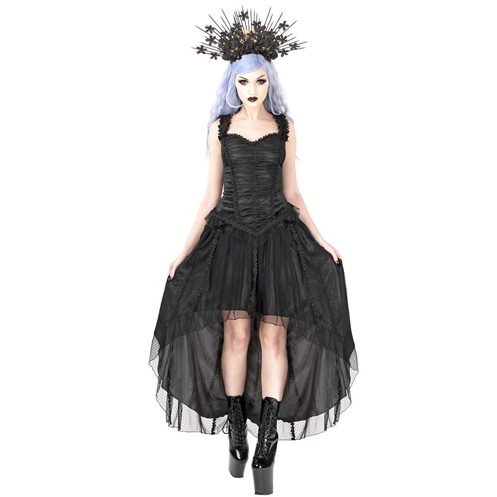 Sinister - 1181 High low rok - Zwart